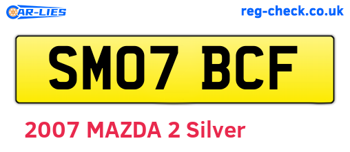 SM07BCF are the vehicle registration plates.