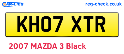 KH07XTR are the vehicle registration plates.