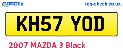 KH57YOD are the vehicle registration plates.