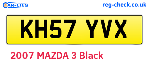 KH57YVX are the vehicle registration plates.