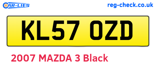 KL57OZD are the vehicle registration plates.