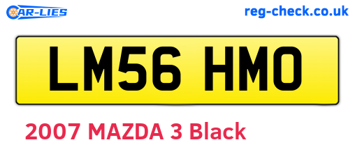 LM56HMO are the vehicle registration plates.