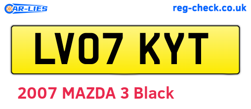 LV07KYT are the vehicle registration plates.