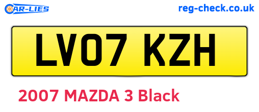LV07KZH are the vehicle registration plates.
