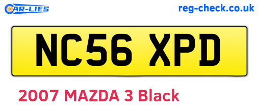 NC56XPD are the vehicle registration plates.