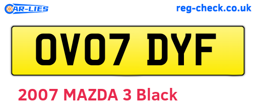 OV07DYF are the vehicle registration plates.