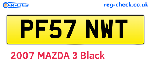 PF57NWT are the vehicle registration plates.
