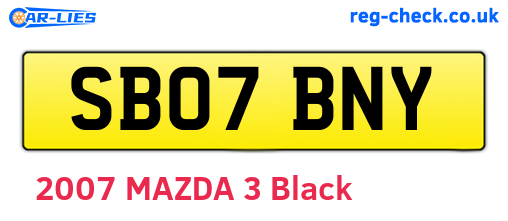 SB07BNY are the vehicle registration plates.