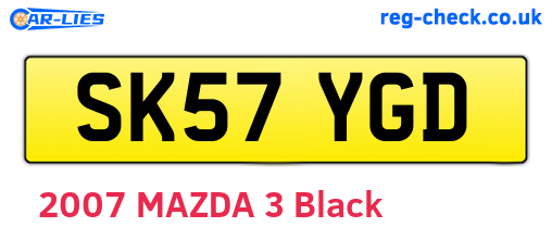 SK57YGD are the vehicle registration plates.