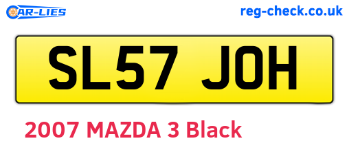 SL57JOH are the vehicle registration plates.