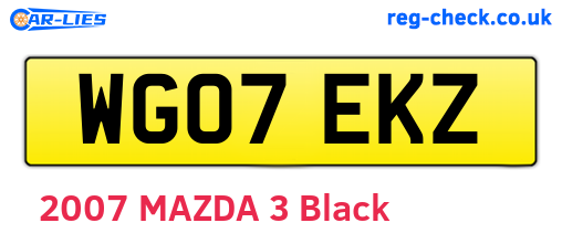 WG07EKZ are the vehicle registration plates.