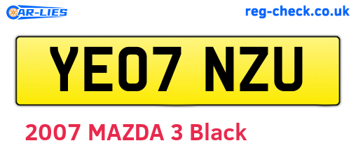YE07NZU are the vehicle registration plates.