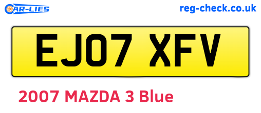 EJ07XFV are the vehicle registration plates.