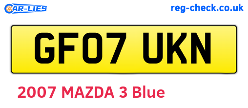 GF07UKN are the vehicle registration plates.