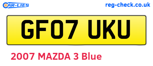 GF07UKU are the vehicle registration plates.