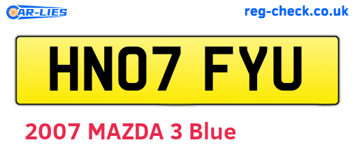 HN07FYU are the vehicle registration plates.