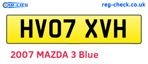 HV07XVH are the vehicle registration plates.