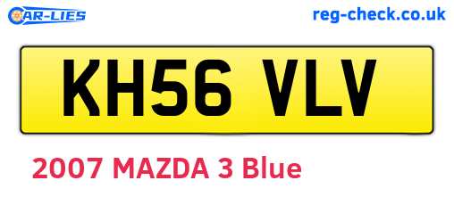 KH56VLV are the vehicle registration plates.