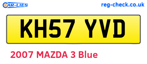 KH57YVD are the vehicle registration plates.