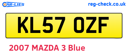 KL57OZF are the vehicle registration plates.