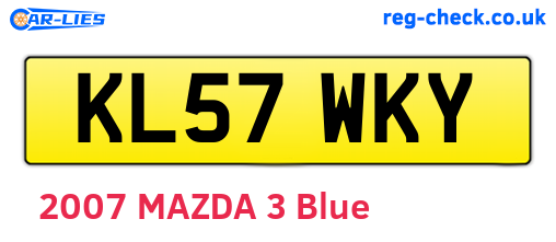KL57WKY are the vehicle registration plates.