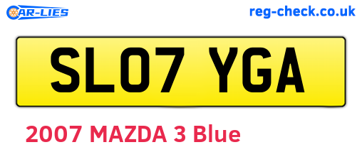 SL07YGA are the vehicle registration plates.