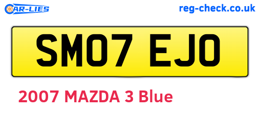 SM07EJO are the vehicle registration plates.