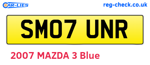 SM07UNR are the vehicle registration plates.