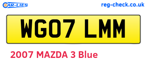WG07LMM are the vehicle registration plates.