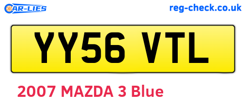 YY56VTL are the vehicle registration plates.