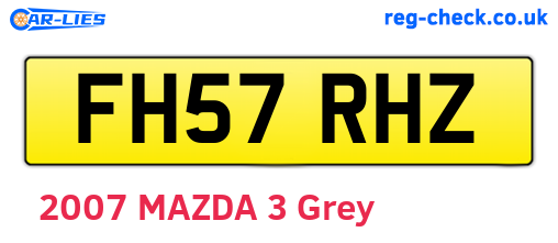 FH57RHZ are the vehicle registration plates.