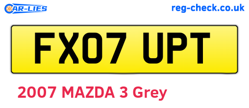 FX07UPT are the vehicle registration plates.
