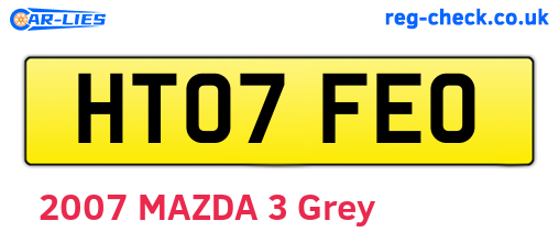 HT07FEO are the vehicle registration plates.