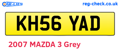 KH56YAD are the vehicle registration plates.