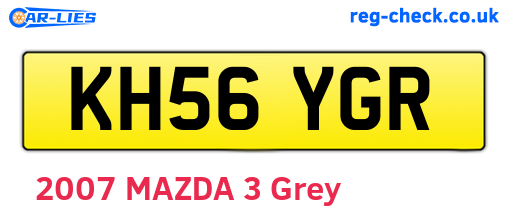 KH56YGR are the vehicle registration plates.