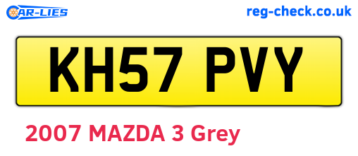 KH57PVY are the vehicle registration plates.