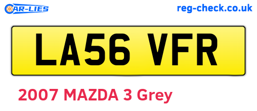 LA56VFR are the vehicle registration plates.