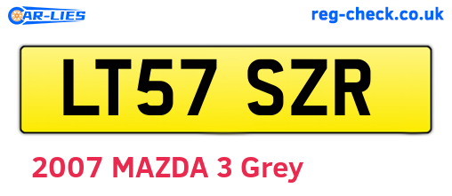 LT57SZR are the vehicle registration plates.