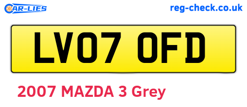 LV07OFD are the vehicle registration plates.