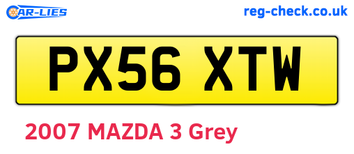 PX56XTW are the vehicle registration plates.