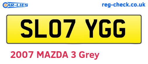 SL07YGG are the vehicle registration plates.
