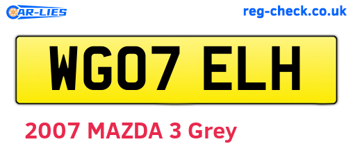 WG07ELH are the vehicle registration plates.