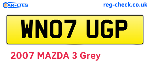 WN07UGP are the vehicle registration plates.
