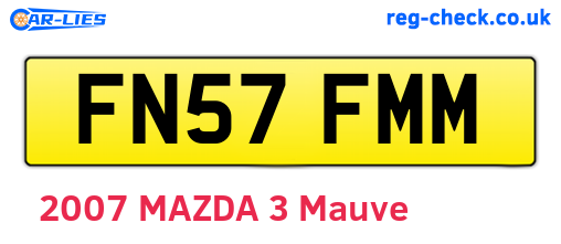 FN57FMM are the vehicle registration plates.