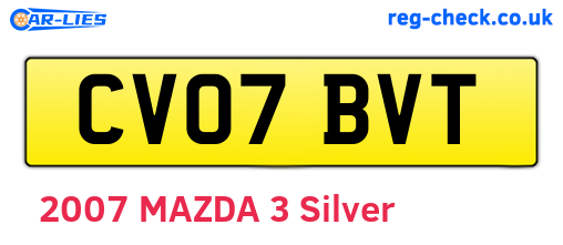 CV07BVT are the vehicle registration plates.