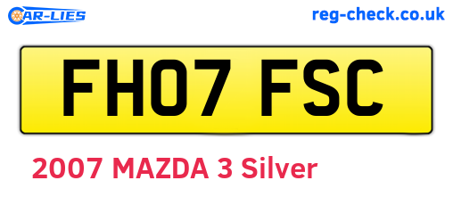 FH07FSC are the vehicle registration plates.