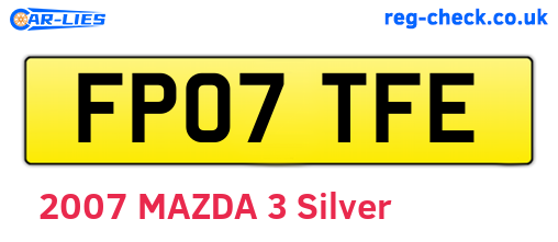 FP07TFE are the vehicle registration plates.