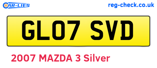 GL07SVD are the vehicle registration plates.