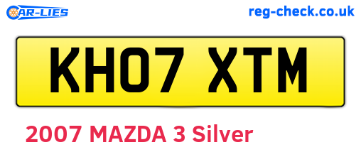 KH07XTM are the vehicle registration plates.