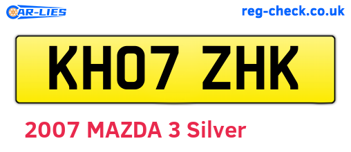 KH07ZHK are the vehicle registration plates.